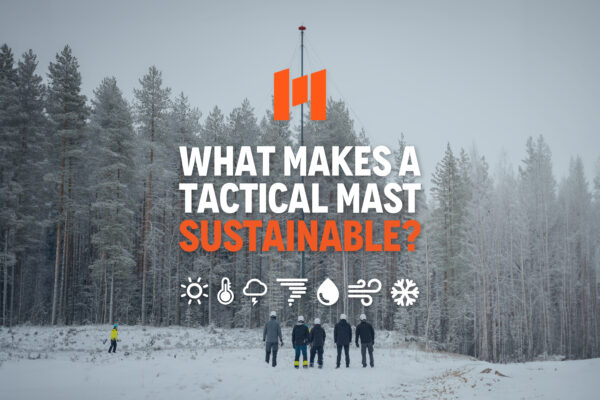 Mastsystem composite tactical telescopic mast manufactured sustainably in Finland